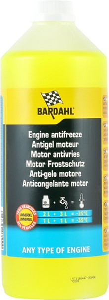 Охолоджувальна рідина BARDAHL G12+, концентрат, червоний, 1 л (7111R)